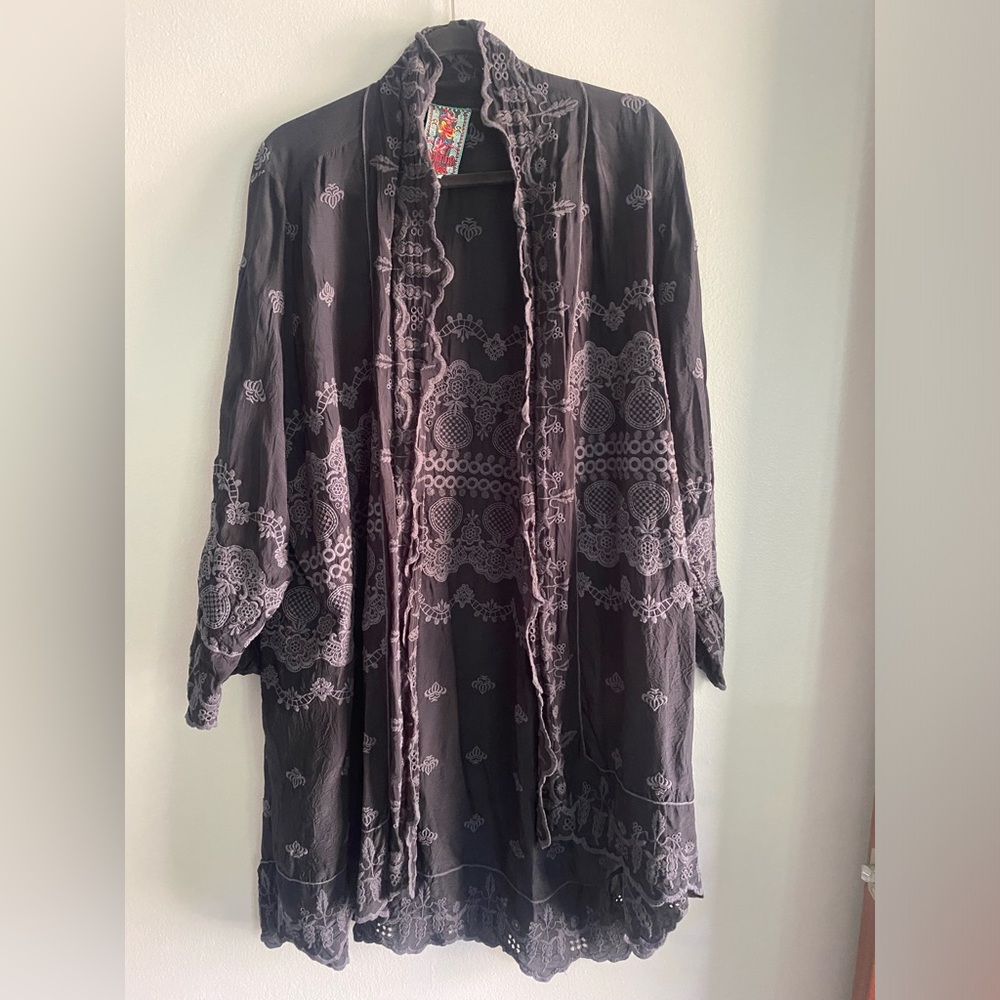 Johnny Was - embroidered kimono size XL